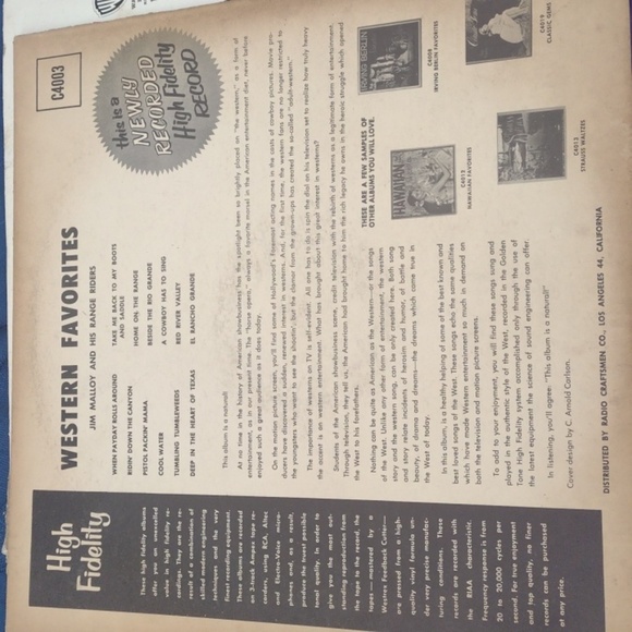 Jim Malloy&Range Riders LP - Picture 2 of 2